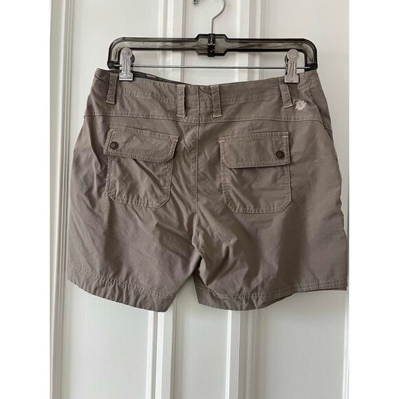 Sahalie khaki brown nylon shorts 8 - Picture 4 of 4